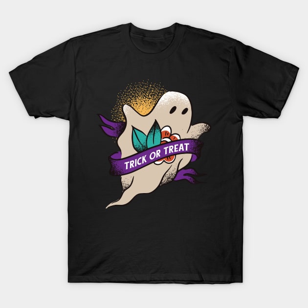 Trick of Treat Ghost T-Shirt by MimicGaming